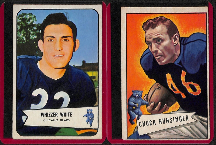 Lot of (20) 1954 Bowman Football Cards w. YA Tittle