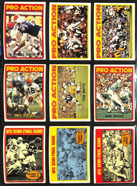1972 Topps Football Complete Set (Series 1 & 2, Cards 1-263) w. Roger Staubach Rookie Card