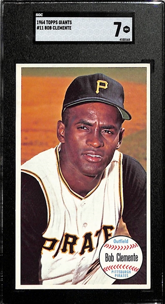 1964 Topps Giants Roberto Clemente #11 Graded SGC 7 NM