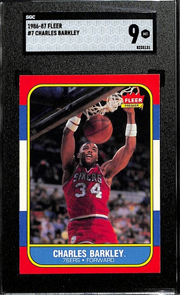 1986-87 Fleer Charles Barkley #7 Graded SGC 9 Mint