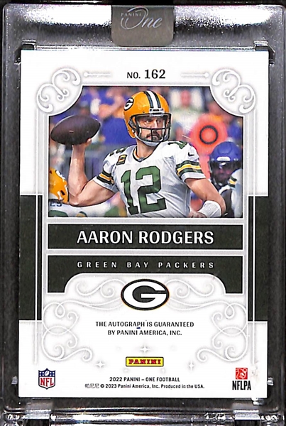 
2022 Panini One Football Aaron Rodgers One Man Show Autographed #d 3/3