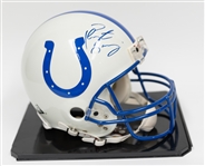 Peyton Manning Signed Full Size Colts Riddell Football Helmet- JSA Auction Letter