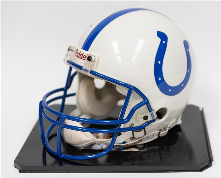 Peyton Manning Signed Full Size Colts Riddell Football Helmet- JSA Auction Letter