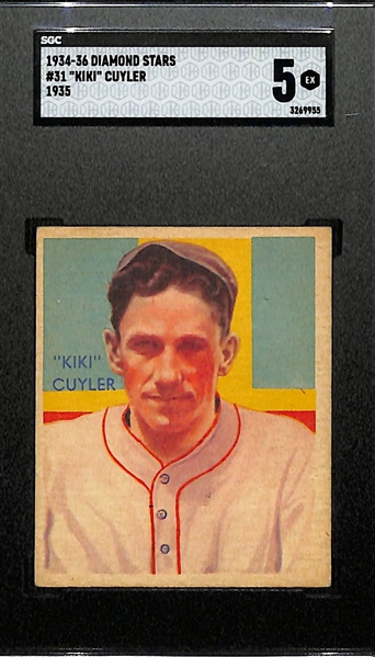 1934-36 Diamond Stars #31 Kiki Cuyler (HOF) Graded SGC 5