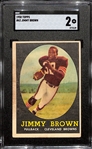 1958 Topps Jim "Jimmy" Brown Rookie Card #62 Graded SGC 2