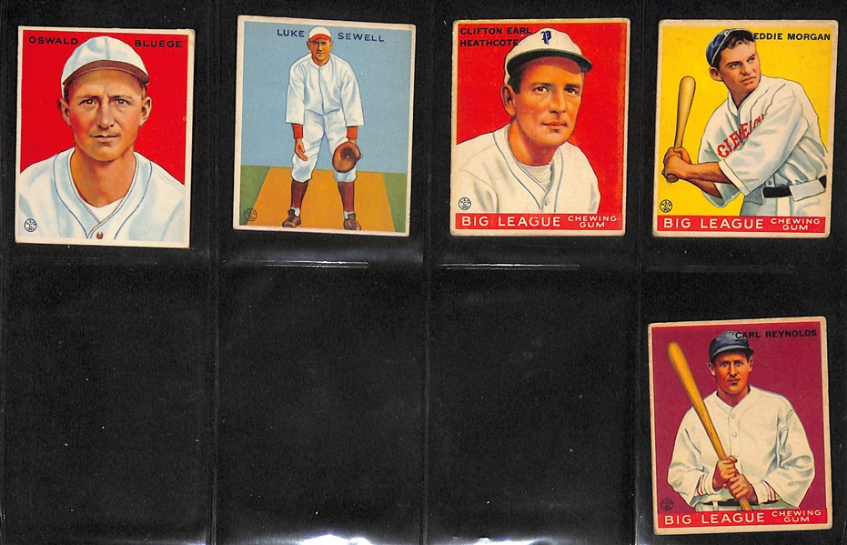 Lot of (76) Different 1933 Goudey Baseball Cards w. Jimmy Dykes #6 & Red Faber (HOF)