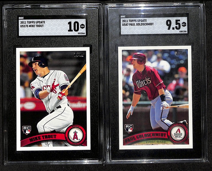 2011 Topps Update Complete Baseball Card Set (Mike Trout Rookie Graded SGC 10, Paul Goldschmidt Rookie Graded SGC 9.5)