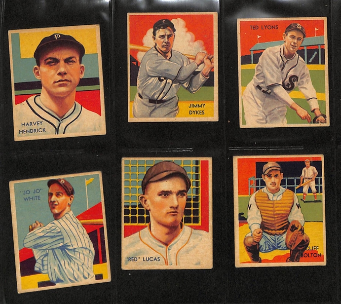 Lot of (66) 1934-36 Diamond Stars Baseball Cards w. Pepper Martin (HOF)