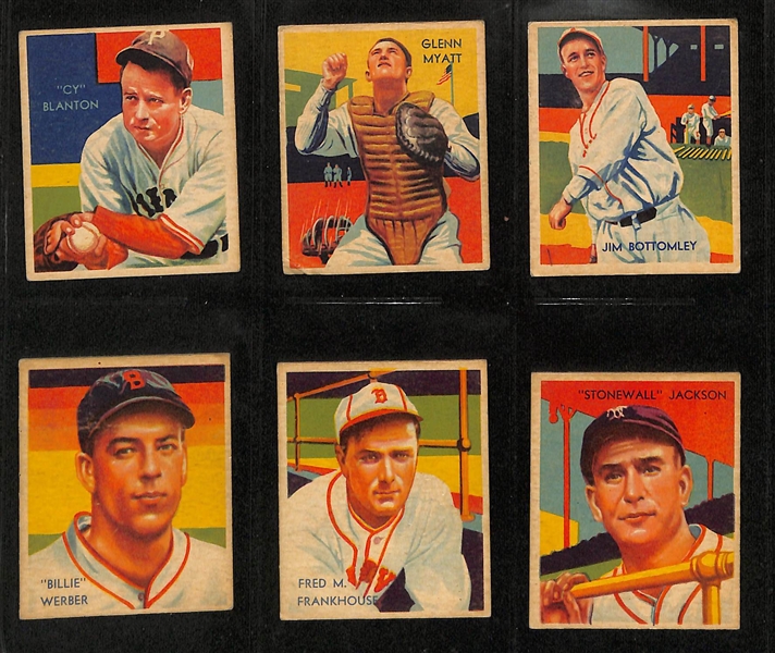 Lot of (66) 1934-36 Diamond Stars Baseball Cards w. Pepper Martin (HOF)