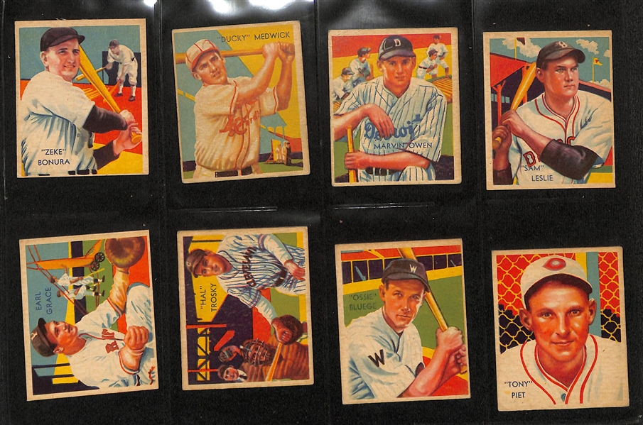 Lot of (66) 1934-36 Diamond Stars Baseball Cards w. Pepper Martin (HOF)