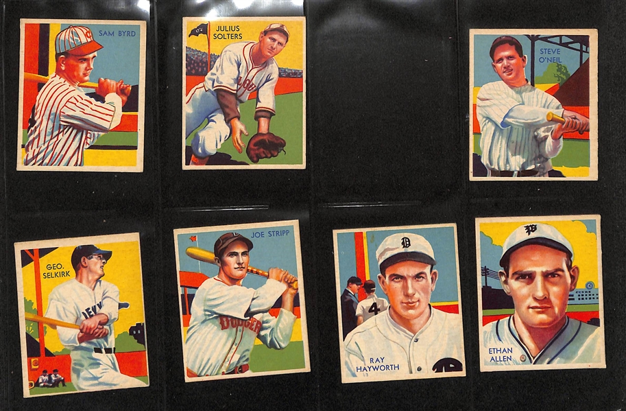 Lot of (66) 1934-36 Diamond Stars Baseball Cards w. Pepper Martin (HOF)