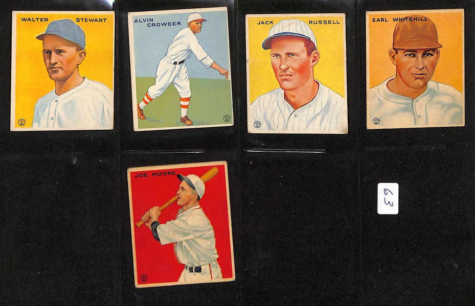 Lot of (86) Different 1933 Goudey Baseball Cards w. Herb Pennock #138 (HOF)