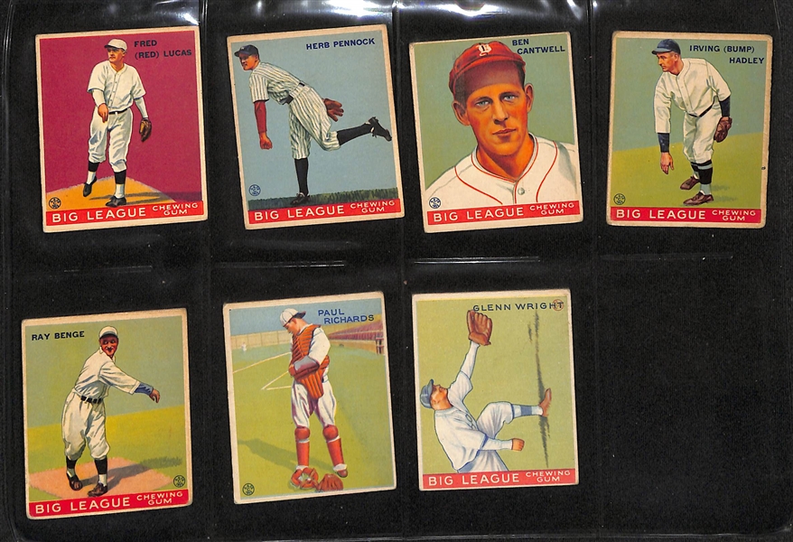 Lot of (86) Different 1933 Goudey Baseball Cards w. Herb Pennock #138 (HOF)