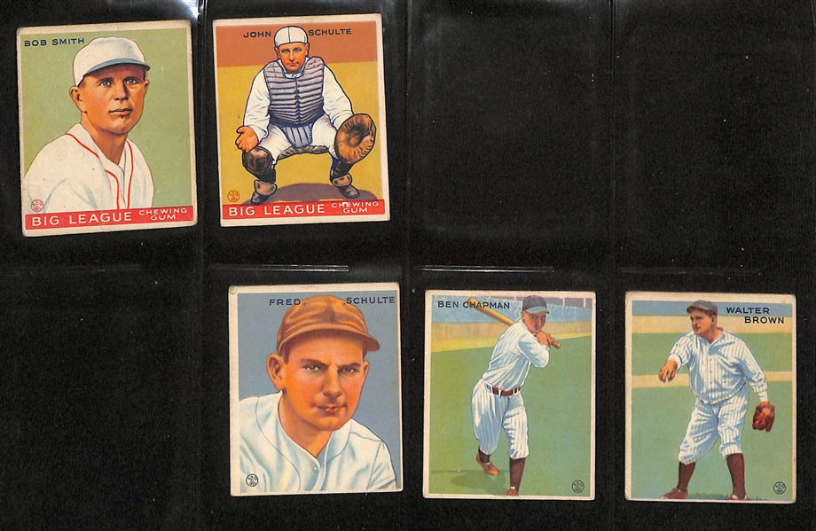 Lot of (86) Different 1933 Goudey Baseball Cards w. Herb Pennock #138 (HOF)