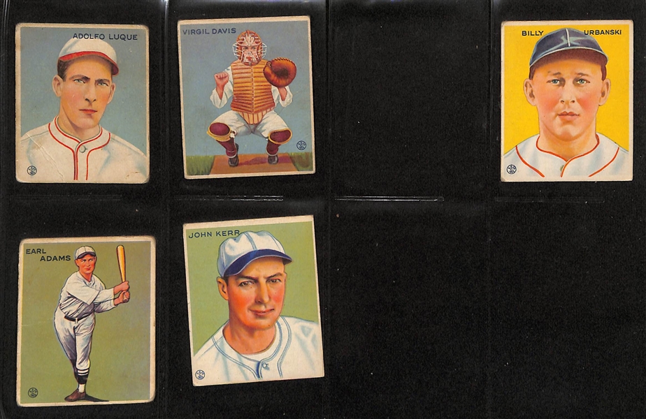 Lot of (86) Different 1933 Goudey Baseball Cards w. Herb Pennock #138 (HOF)