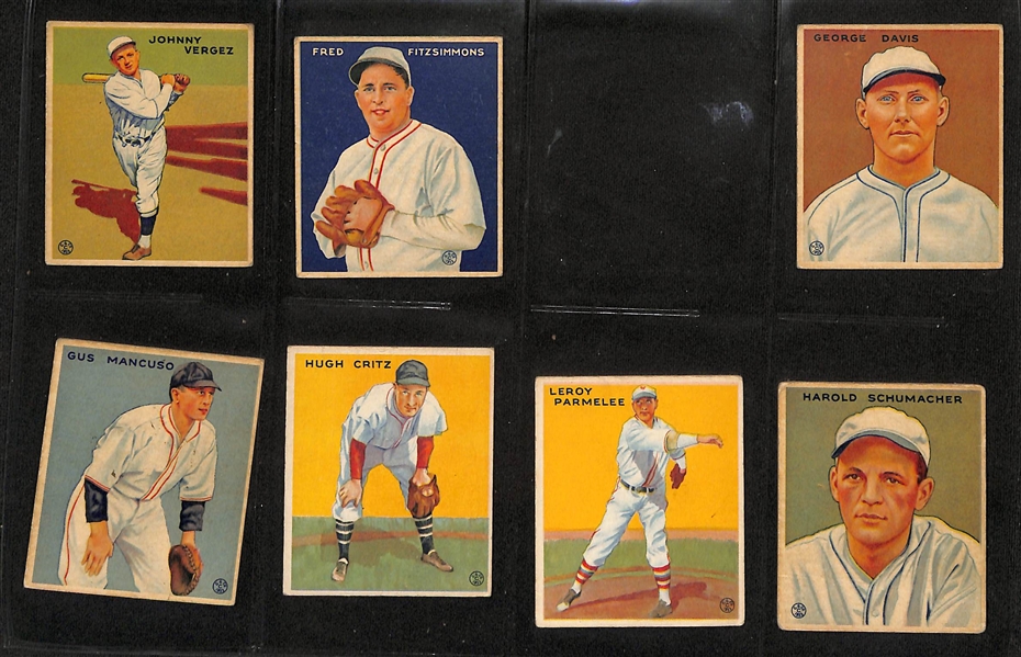 Lot of (86) Different 1933 Goudey Baseball Cards w. Herb Pennock #138 (HOF)