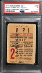 Rare 1917 World Series Ticket Stub Graded PSA 1.5 (GIANTS-5, WHITE SOX-0 OCT.11, SCHUPP-FABER, GAME 2 @ POLO GROUNDS)