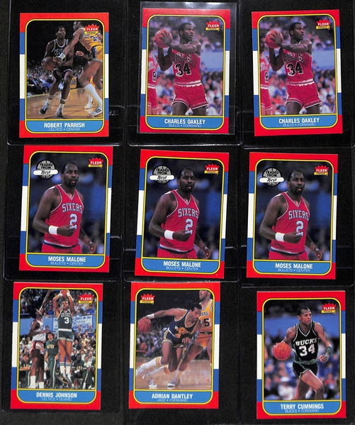 Lot of (81) 1986-87 Fleer Basketball Cards (Including Some Duplicates/Multiples of Players)