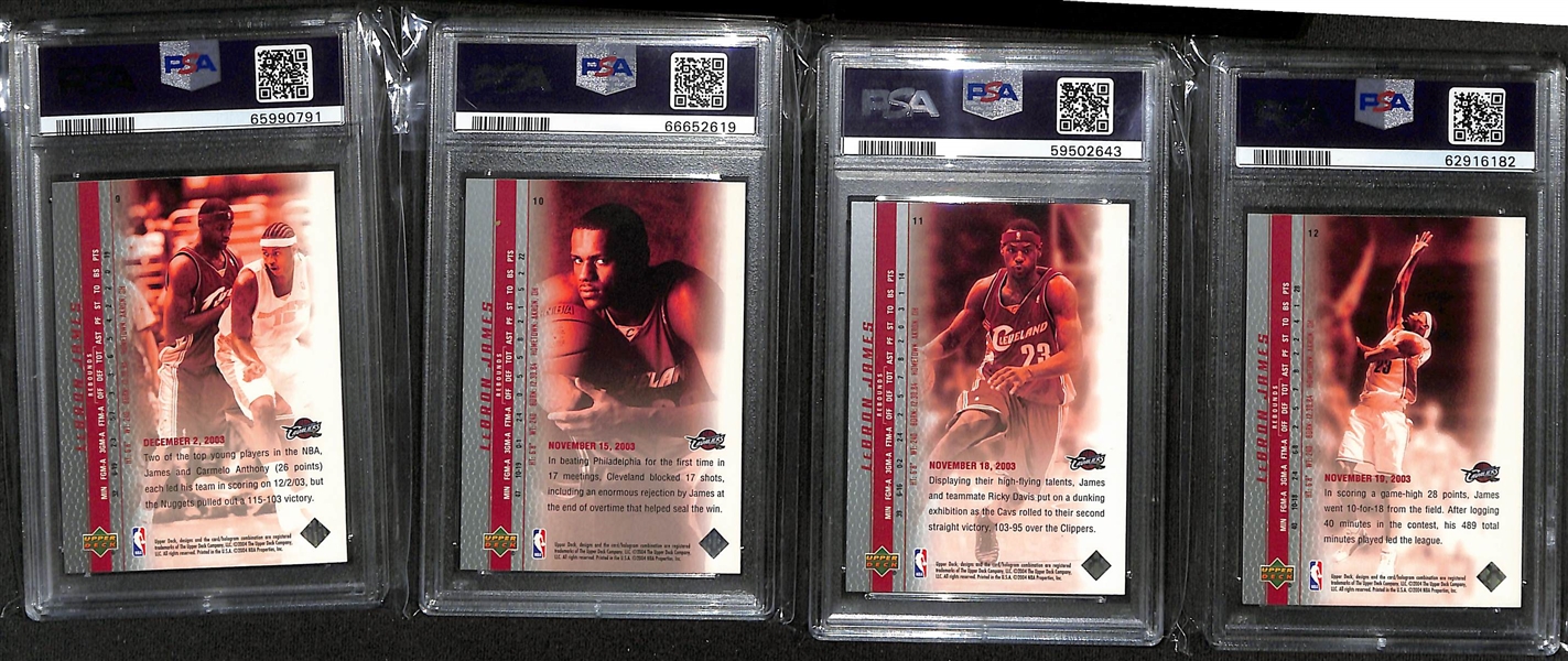 20-Card 2003-04 Upper Deck Phenomenal Beginning Basketball Rookie Card Set (All 20 Cards Graded PSA 10)