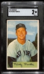 1954 Bowman Mickey Mantle #65 Graded SGC 2