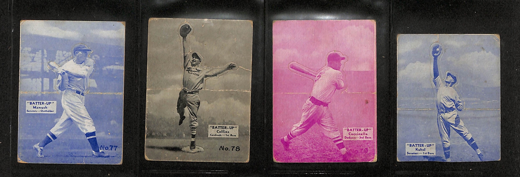 Lot of (50) Different 1934-36 Batter Up R318 Baseball Cards w. Carl Hubbell (HOF) - Loaded with Hall of Famers!