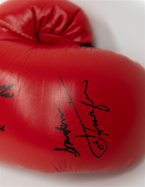 Everlast Boxing Glove Signed by Muhammad Ali, Smokin Joe Frazier & Jake LaMotta (Full JSA Letter of Authenticity)