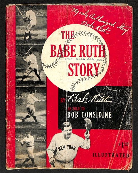 Lot of (4) Programs/Booklets - 1955 & 1966 Yankee Yearbooks, 1948 Babe Ruth Story, 1952 Hall of Fame Sketchbook