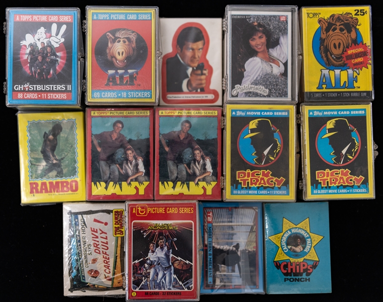 Lot of (14) 1980s and 1990s Non Sport Complete/Near Complete Sets inc. Topps Ghostbusters 2, Topps Buck Rogers, +