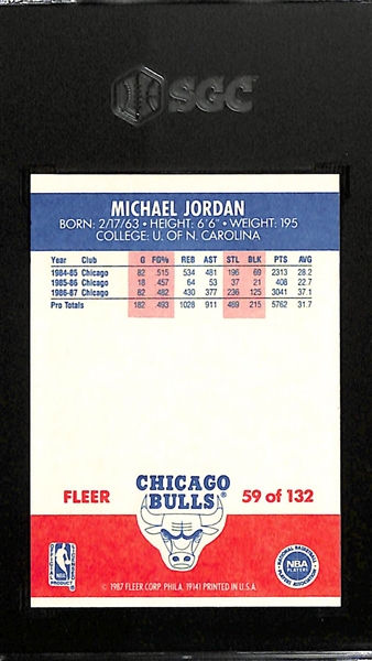 1987-88 Fleer Michael Jordan #59 (2nd Year Fleer Card) Graded SGC 7 Near Mint