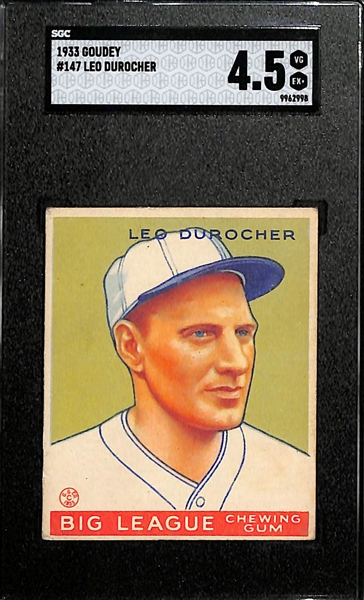 1933 Goudey #147 Leo Durocher Graded SGC 4.5