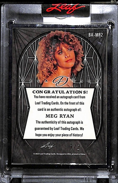 2023 Leaf Decadence Meg Ryan Autograph (#/2)