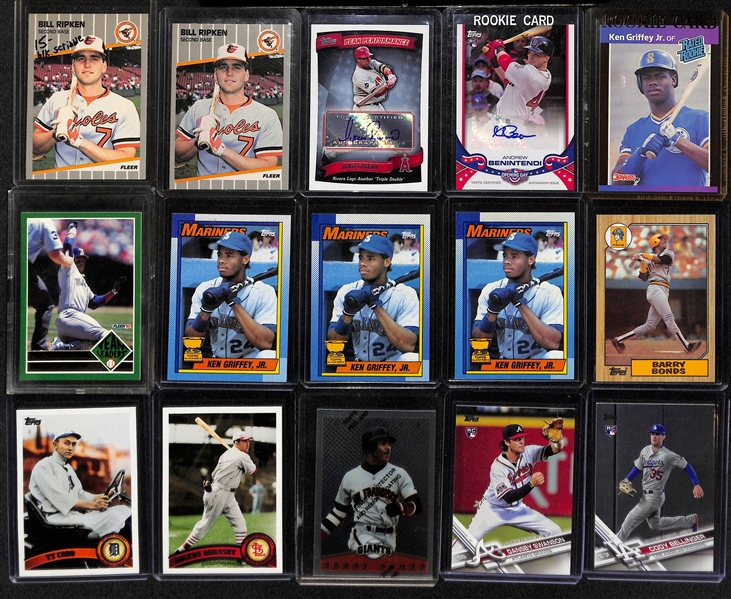 Lot of (46+) Sports Cards w/ Rookies, SPs, and Packs inc. 1989 Fleer Bill Ripken FF Error, 1993 Topps Derek Jeter Rookie, +