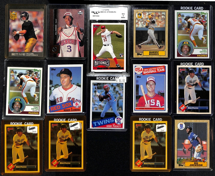 Lot of (46+) Sports Cards w/ Rookies, SPs, and Packs inc. 1989 Fleer Bill Ripken FF Error, 1993 Topps Derek Jeter Rookie, +