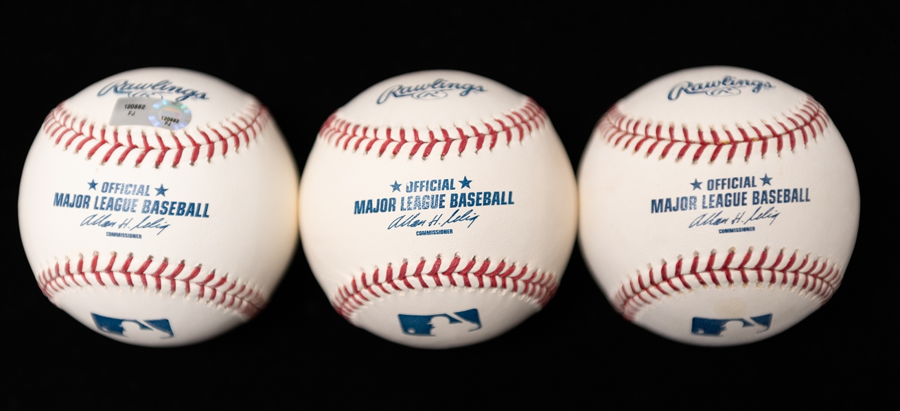 Lot of (3) Phillies Signed Official Major League Rawling Baseballs- Darren Daulton, Carlos Ruiz, Chase Utley - JSA Auction Letter