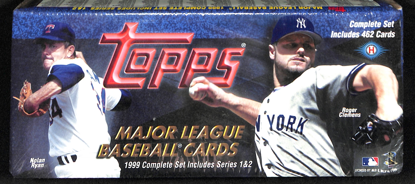 Lot of (2) Factory Sealed Topps Baseball Complete Sets - 1999, 2012 (Mantle Gold Chrome)