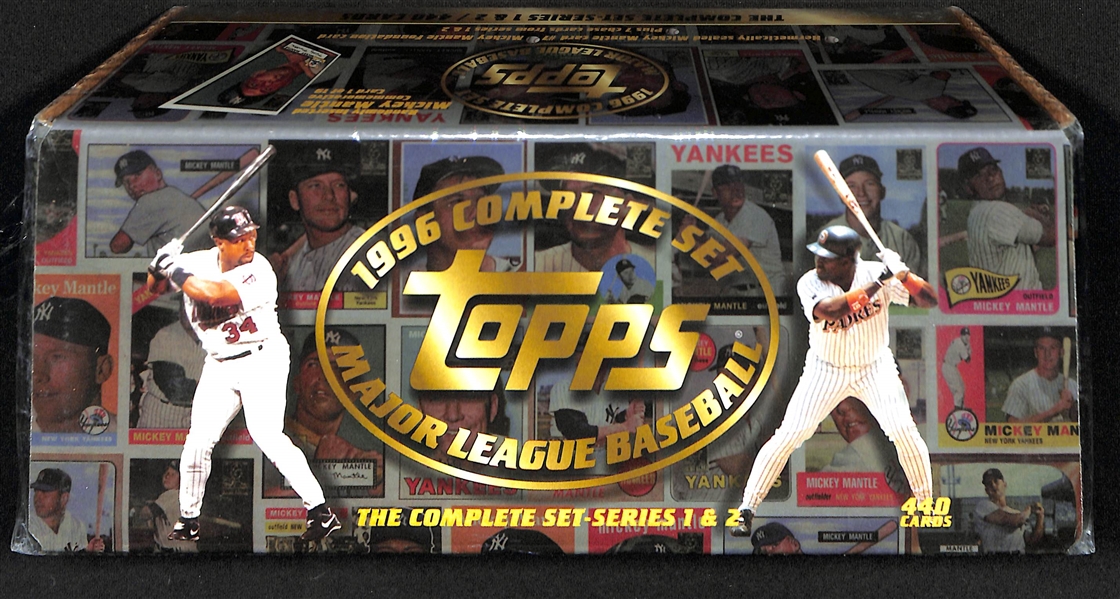 Lot of (3) Factory Sealed Topps Baseball Complete Sets - 1995, 1996, 2000