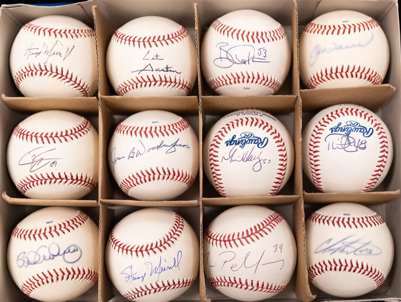 Lot of (12) Signed Official Minor League Rawling Baseballs inc. Chris Hoiles, Phil Coke, + (JSA Auction Letter)