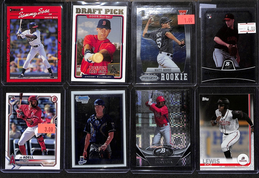 Over 175 Baseball Rookie Cards (Most from the Past 35 Years) Inc. Griffey Jr., Bo Jackson, Ronald Acuna, Adley Rutschman, Tatis Jr., Bobby Witt Jr., S. Sosa, +