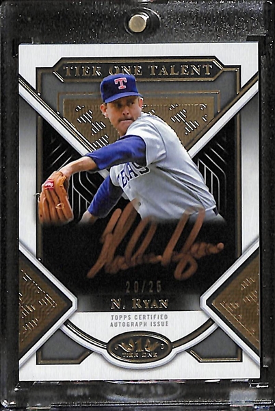 2023 Topps Tier One Nolan Ryan Autograph Card Tier One Talent (#/25)