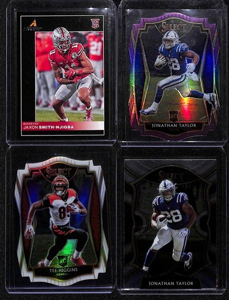 (10) Football Rookie and Autograph Cards inc. 2023 Leaf Metal Zay Flowers Autograph Rookie (#/1), 2021 Encased Terrell Davis Autograph (#/15), 2020 Select Joe Burrow, +