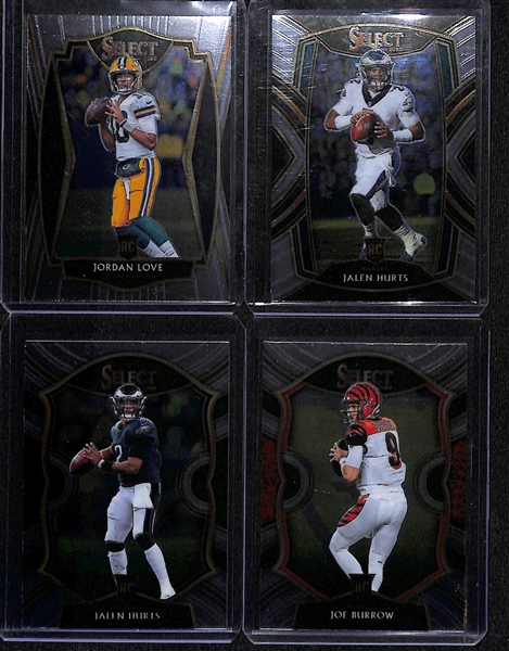 (10) Football Rookie and Autograph Cards inc. 2023 Leaf Metal Zay Flowers Autograph Rookie (#/1), 2021 Encased Terrell Davis Autograph (#/15), 2020 Select Joe Burrow, +