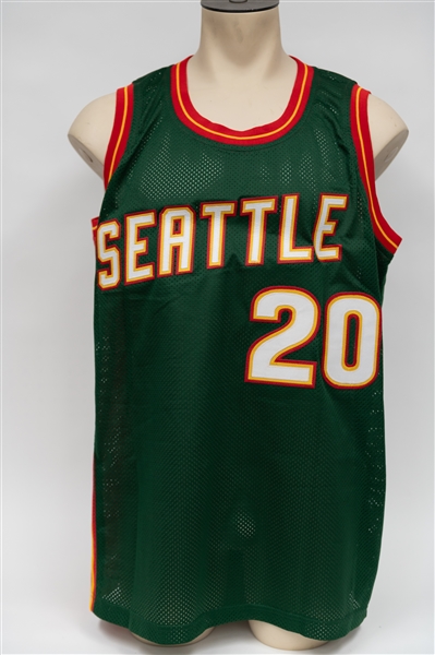 Gary Payton Signed Supersonics Jersey - Beckett Authentic