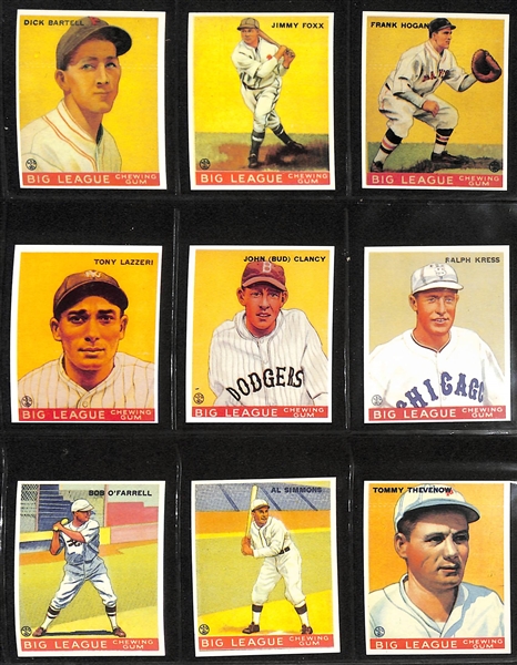 Lot of (6) Goudey and American Caramel Reprint Sets - 1933 Goudey, 1934 Goudey, 1936 Black and White, (2) American Caramel