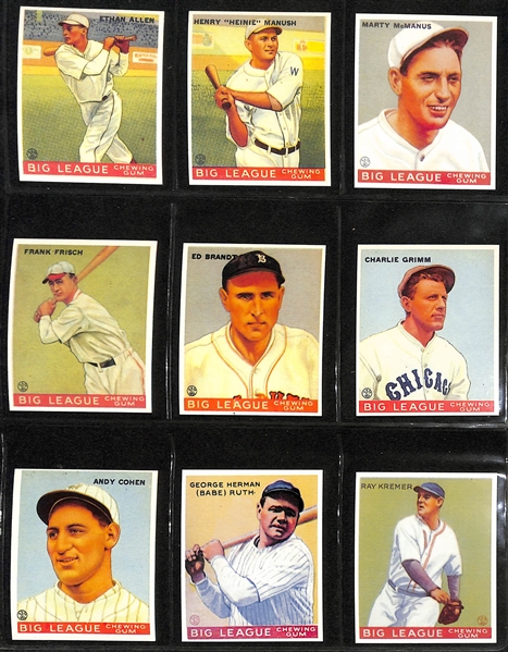 Lot of (6) Goudey and American Caramel Reprint Sets - 1933 Goudey, 1934 Goudey, 1936 Black and White, (2) American Caramel