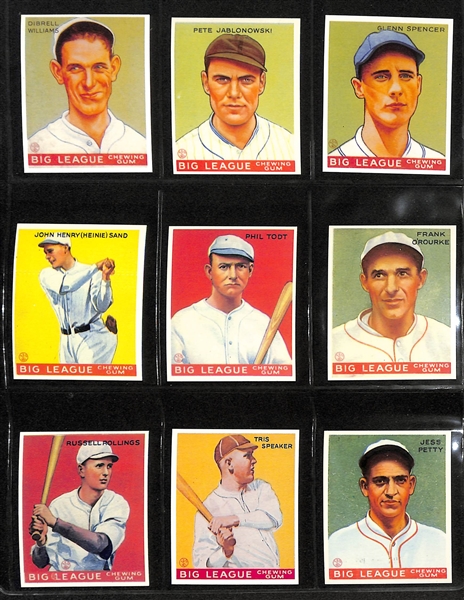 Lot of (6) Goudey and American Caramel Reprint Sets - 1933 Goudey, 1934 Goudey, 1936 Black and White, (2) American Caramel
