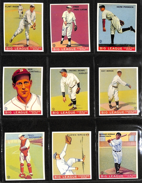 Lot of (6) Goudey and American Caramel Reprint Sets - 1933 Goudey, 1934 Goudey, 1936 Black and White, (2) American Caramel