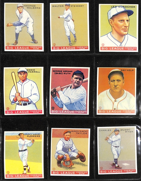 Lot of (6) Goudey and American Caramel Reprint Sets - 1933 Goudey, 1934 Goudey, 1936 Black and White, (2) American Caramel