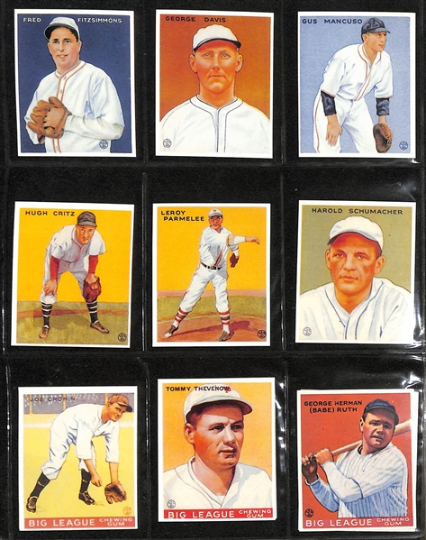 Lot of (6) Goudey and American Caramel Reprint Sets - 1933 Goudey, 1934 Goudey, 1936 Black and White, (2) American Caramel