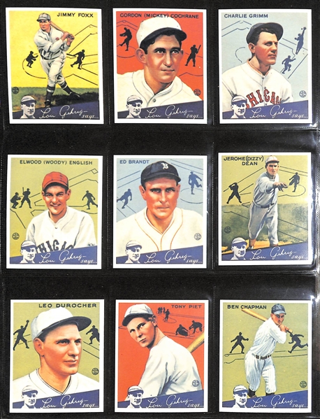 Lot of (6) Goudey and American Caramel Reprint Sets - 1933 Goudey, 1934 Goudey, 1936 Black and White, (2) American Caramel