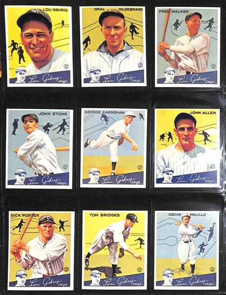 Lot of (6) Goudey and American Caramel Reprint Sets - 1933 Goudey, 1934 Goudey, 1936 Black and White, (2) American Caramel